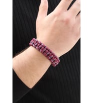 Bordo Mavi Paracord Bileklik