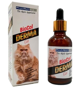 PHARMASED Derma Biocol Kediler İçin Tüy Sağlığı ve Dökülmesi için Vitamin Takviyesi 50 ML (Krem)