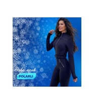 Siyah İçi Polarlı , Cepli , Fermuar Detaylı , Kemerli , Uzun Kollu Spor Tayt Tulum