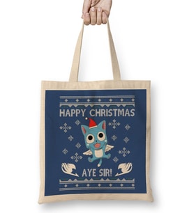 Happy Fairy Tail Aye Sir Christmas Knit Bez Çanta Uzun Saplı
