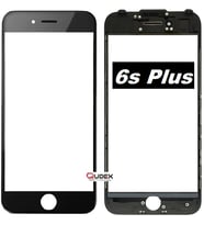 iPhone 6S Plus Dokunmatik Çıtalı Okalı Ön Cam Lens Orjinal Kalite (Siyah)