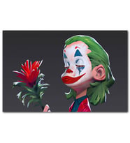 Cakatablo Gül İle Ağlayan Joker Görseli MDF Tablo