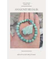 Amazonit Taşı Doğaltaş Bileklik 8 Mm