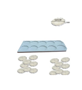 Epoksi Silikon Kalıp Tırtıklı Kenar Magnet Kalıbı 5.8 CM 10 lu