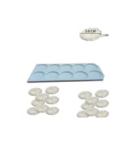 Epoksi Silikon Kalıp Tırtıklı Kenar Magnet Kalıbı 5.8 CM 10 lu