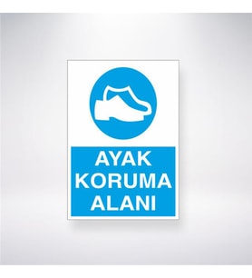 Ayak Koruma Alanı 21x28 Arkası Yapışkanlı Levha
