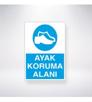 Ayak Koruma Alanı 21x28 Arkası Yapışkanlı Levha