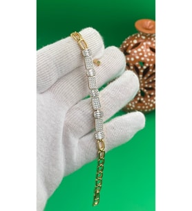 Xuping Rose Gold Vip Model Zirkon Taşlı Çelik Bileklik (Altın)