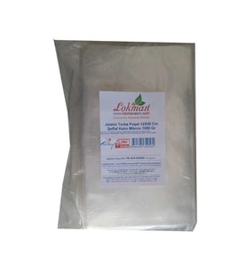 Jelatin Torba Poşet 12X20 Cm Şeffaf Kalın Mikron 1000 Gr 1 Paket