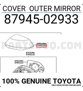 Ayna Kapağı Dış Corolla 2019 Sonrası Sol (Oem No:8794502933)