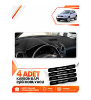 NİSSAN QASHQAI J10 (2007-2014) Uyumlu Ön Torpido Koruma Kılıfı Halısı - Siyah