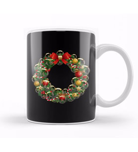 Overwatch Logo Multiface Christmas Wreath Kupa Bardak Porselen