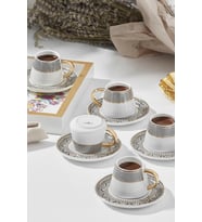 Globe 6 Kişilik Kahve Fincanı Takımı 90 ml (Beyaz)