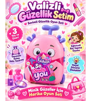 Oyuncak Çekçek Valizli Aksesuarlı Makyaj Doktor Tamir Set Taşınabilir Tekerlekli Renkli Çantalı Bavul Güzellik Eğitici Meslek Seti 50x25 Cm