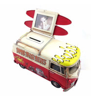 Nostaljik Metal Desenli Vosvos Minibüs Resim Çerçevesi ve Kumbara E-3831