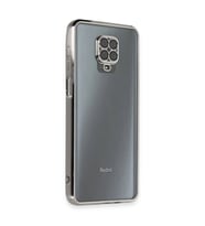 Xiaomi Redmi Note 9 Pro Kılıf Razer Lensli Silikon - Gümüş
