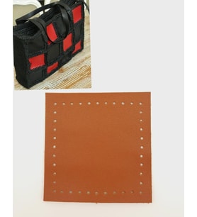 Angel Çanta Aksesuar 10x10 cm Kare Suni Deri Taba Renk 1 Adet