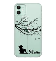 Dalda Salıncak Tasarımlı Şeffaf Telefon Kılıfı (Tüm Modeller Mevcuttur)