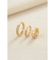 3 lü Set Gold Renk Halka Model Küpe