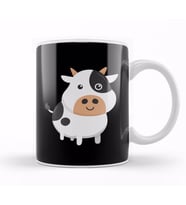 Adorable Cow & Cute Baby Calf Cow Lovers Kupa Bardak Porselen
