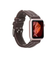 Apple Watch Uyumlu Deri Kordon 42-44-45mm NM3-AS3 Kahve