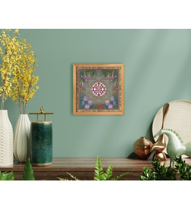 BK Home Sri Yantra El Yapımı Ahşap Çerçeveli Tablo-1