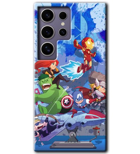 Galaxy S24 Ultra Kılıf HD Desen Baskılı Kılıf - Avengers Cartoon
