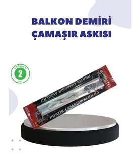 Northcity 25x60 Kare Demir Uyumlu Hava Dayanıklı Çamaşır Askısı - Balkon Kurutma Çözümü