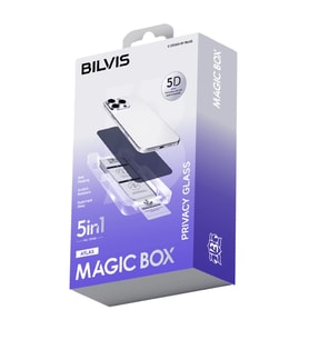 Apple İphone 16 Bilvis 5in1 5d Magic Hayalet Cam Ekran Koruyucu - Siyah