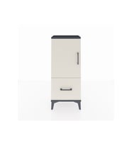 Arges Komodin 2 Raflı Tek Çekmeceli Tek Kapaklı 44x30x106 Antrasit-Aytaşı