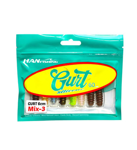 Hanfish Gurt 6cm Silikon Yem - Mix 3 (8 Renk)