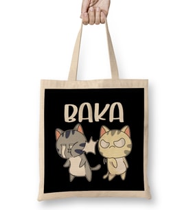 Baka Anime Slap Japan Cat Anime Japan Baka Kawaii Cats Kedi Bez Çanta Uzun Saplı