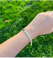 14K Kalpli Taşlı Bileklik