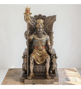 Dekoratif Enlil Biblo – Wise Veronese Poliresin Mezopotamya Tanrısı Figürü 25 cm