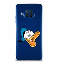 Xiaomi Mi 10T Lite Soft Premier Kapak Donald Duck-E Tasarımlı Silikon Kılıf - Lacivert (Şeffaf)