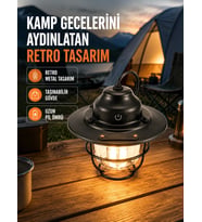 Dekoratif ve Fonksiyonel Taşınabilir Kamp Gece Lambası
