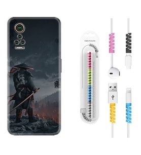 General Mobile GM 21 Pro GM 22 Pro Plus Kılıf Kablo Koruma Spiral Silikon Warrior 1653