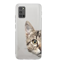 Samsung Galaxy A02s  Kamera Korumalı  Kapak Catface Tasarımlı  Şeffaf Kılıf