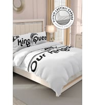 Lastikli Çarşaflı %100 Pamuk Saten Çift Kişilik Nevresim Takımı Kingdom Room