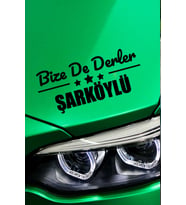 Tekirdağ Şarköy Siyah Araç Sticker  Tekirdağ Bize De Derler  Şarköylü 40x15 cm Oto Sticker
