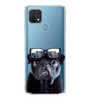 PrintiFy Oppo A15S Uyumlu Köpek 3 Baskılı Şeffaf Köşe Korumalı Antişok Kılıf