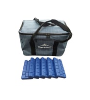 Mega Everest Termos Çanta Buzluk Soğutucu Çanta Piknik Çantası 40 Litre + 6 adet Buz Kaseti Hediye