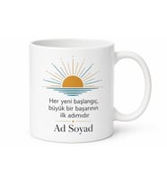 Yeni İşe Başlayan İçin Kişiye Özel İsimli Baskılı Kupa Bardak Tebrik Hediyesi