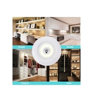 3&amp;apos;lü Uzaktan Kumandalı Pilli Yapışkanlı Kablosuz Led Spot Lambalar GO-53-vice 00867