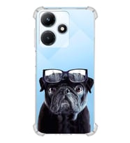 PrintiFy İnfinix Hot 30i Uyumlu Köpek 3 Baskılı Şeffaf Köşe Korumalı Antişok Kılıf
