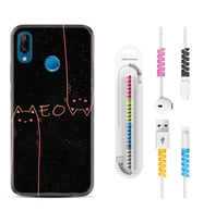 Huawei P20 Lite Mate 10 20 Lite Pro P40 Lite KılıfKablo Koruma Spiral Silikon Meow 1657