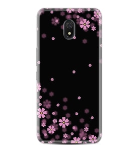 Xiaomi Redmi 8A 8 Pro 9C 9T 10C 11T Pro Kılıf Desenli Silikon Black flowers 1391