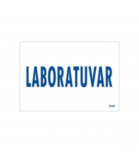 Mey İthalat® Laboratuvar Uyarı Levhası 17,5X25 Kod:1656