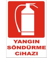 Yangın Söndürme Cihazı Sticker 20X28 Cm