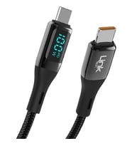 LİNKTECH K680 Safe Dijital Göstergeli USB-C/Type-C 100W Şarj Kablosu